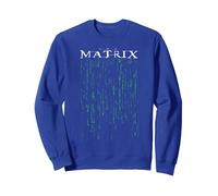 The Matrix Green Code Sudadera, Unisex para Adultos, Azul Real, XL