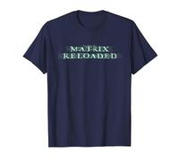 The Matrix Reloaded Enter The Reloaded Logo Camiseta, Hombre, Azul Marino, 4XL
