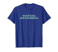 The Matrix Reloaded Enter The Reloaded Logo Camiseta, Hombre, Azul Real, L