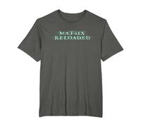 The Matrix Reloaded Enter The Reloaded Logo Camiseta, Hombre Tallas Grandes, Asfalto, 2X Alto