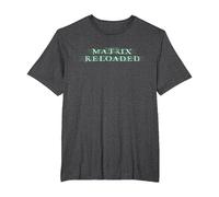 The Matrix Reloaded Enter The Reloaded Logo Camiseta, Hombre Tallas Grandes, Jaspeado Oscuro, 6X Alto