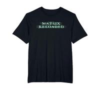 The Matrix Reloaded Enter The Reloaded Logo Camiseta, Hombre Tallas Grandes, Negro, 4X Alto