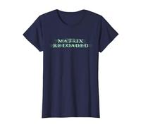 The Matrix Reloaded Enter The Reloaded Logo Camiseta, Mujer, Azul Marino, L