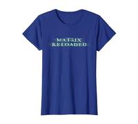 The Matrix Reloaded Enter The Reloaded Logo Camiseta, Mujer, Azul Real, XXL