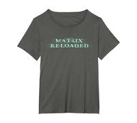 The Matrix Reloaded Enter The Reloaded Logo Camiseta, Mujer Tallas Grandes, Asfalto, 2XL Grande