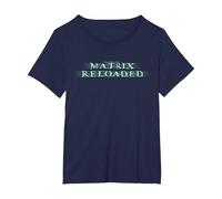 The Matrix Reloaded Enter The Reloaded Logo Camiseta, Mujer Tallas Grandes, Azul Marino, 2XL Grande