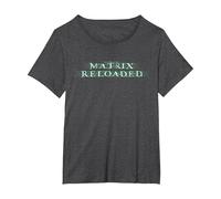 The Matrix Reloaded Enter The Reloaded Logo Camiseta, Mujer Tallas Grandes, Jaspeado Oscuro, 4XL Grande