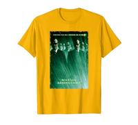 The Matrix Revolutions Smiths Movie Poster Camiseta, Hombre, Dorado Brillante, M