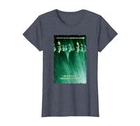 The Matrix Revolutions Smiths Movie Poster Camiseta, Mujer, Azul Jaspeado, XL