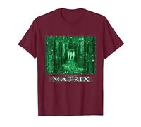 The Matrix Simulated Reality Camiseta, Hombre, Granate, L