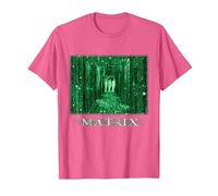 The Matrix Simulated Reality Camiseta, Hombre, Rosa Jaspeado, S