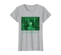 The Matrix Simulated Reality Camiseta, Mujer, Gris Jaspeado, L