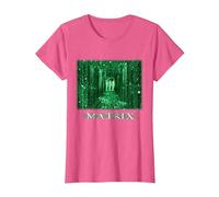 The Matrix Simulated Reality Camiseta, Mujer, Rosa Jaspeado, 3XL