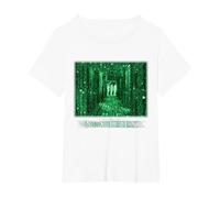 The Matrix Simulated Reality Camiseta, Mujer Tallas Grandes, Blanco, 4XL Grande