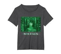 The Matrix Simulated Reality Camiseta, Mujer Tallas Grandes, Jaspeado Oscuro, 4XL Grande
