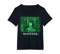 The Matrix Simulated Reality Camiseta, Mujer Tallas Grandes, Negro, 5XL Grande