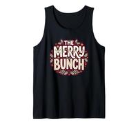 The Merry Bunch Christmas Spirit Holly Holiday Cheer Leaves Camiseta sin Mangas