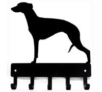 The Metal Peddler Whippet Dog - Llavero para pared - Pequeño 6 pulgadas de ancho - Fabricado en Estados Unidos; regalo para los amantes de los perros