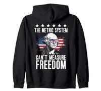 The Metric System Cant Measure Freedom Kilometer 4th of July Sudadera con Capucha