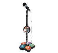 The Microphone Toy, máquina de karaoke para niños con soporte ajustable, divertido micrófono de karaoke de pie para niñas y niños cantando, juego creativo, diversión de fiesta (negro)