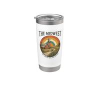 The Midwest The Land of Hopes and Dreams funny saying Vaso térmico de acero inoxidable de doble pared