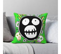 The Mighty Boosh - Funda de almohada cuadrada con logotipo de poliéster y lino y terciopelo, con cremallera, decorativa, para sofá