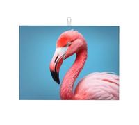 The Mighty Flamingo - Tapete de secado de cocina con estampado de flamenco, 45,7 x 61 cm, adecuado para colocar pequeños electrodomésticos en la cocina