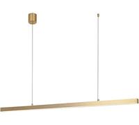 The Minimalist Brass Strip LED Adjustable Chandelier Word Table Lines Between Pendent Lamp Sitting Room Dining-Room Pendant Light Indoor Home, Chandeliers
