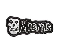 The Misfits Patch - Borded Crimson Ghost Skull - Punk Rock Band Patches - Horror Punk Music - Iron on Bordery - Tamaρo: 4.9 x 2.1 pulgadas