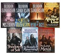 The Mistborn Saga Series 7 Books Set - Mass Market Paperback Edition - Mistborn, The Well of Ascension, The Hero of Ages, The Alloy of Law, Shadows of Self, The Bands of Mourning, The Lost Metal