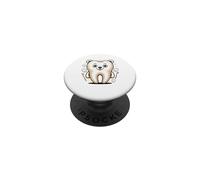 The Molar Bear Dental Assistant Dentist Tooth Pun PopSockets PopGrip Adhesivo