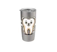 The Molar Bear Dental Assistant Dentist Tooth Pun Vaso térmico de acero inoxidable de doble pared