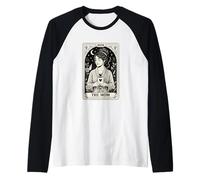 The Mom Tarot Card Coffee New Mom Aesthetic Camiseta Manga Raglan