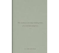 The moment you stop wanting more you start becoming less.: Notebook Journal for men and women 120 pages (Self-help/ college/ business planner) for friends and family