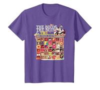 The Monkees Official Amazon Exclusive The Birds, The Bees Camiseta, Niños, Morado Jaspeado, 8 años