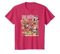 The Monkees Official Amazon Exclusive The Birds, The Bees Camiseta, Niños, Rojo Jaspeado, 2 años