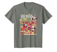 The Monkees Official Amazon Exclusive The Birds, The Bees Camiseta, Niños, Verde Militar Jaspeado, 4 años