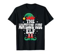 The Montessori Guide Elf Funny Christmas Matching Family Camiseta