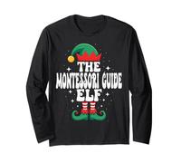 The Montessori Guide Elf Funny Christmas Matching Family Manga Larga