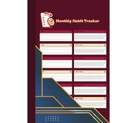 The Monthly Habit Tracker: An Undated Journal to Build Good Habits, Increase Productivity, and Achieve Your Goals | Simple Daily Progress Log