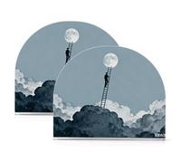 The Moon Climber - Servilletero acrílico para coche, para picnic, bar, rústico, independiente, decoración del hogar para mesa, cocina, paquete de 2