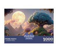 The Moon Is Shining Brightly 1000 Piezas Cartón Rompecabezas Whimsical Alpine Cottage Liberador De Estrés Juego Familiar Puzzle para Adultos Y Niños 38x26cm/1000pcs