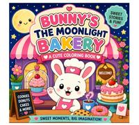 The Moonlight Bakery: Cute Animal Bakery Storybook Coloring Adventure for Kids Ages 3-6: Follow Bunny Baker and friends through 50 magical bakery ... surprises, and adorable woodland friends.