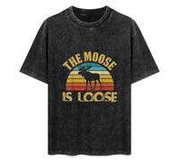 The Moose is Loose Moose Lover Mens T-Shirt Unisex Black Top tee L