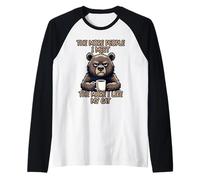 The More People I Meet The More I Like My Cat Camiseta Manga Raglan