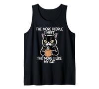 The More People I Meet The More I Like My Cat Camiseta sin Mangas