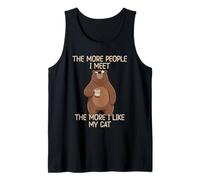 The More People I Meet The More I Like My Cat Camiseta sin Mangas