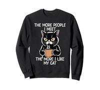 The More People I Meet The More I Like My Cat Sudadera