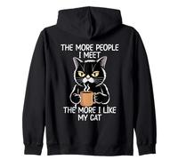 The More People I Meet The More I Like My Cat Sudadera con Capucha