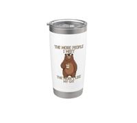 The More People I Meet The More I Like My Cat Vaso térmico de acero inoxidable de doble pared